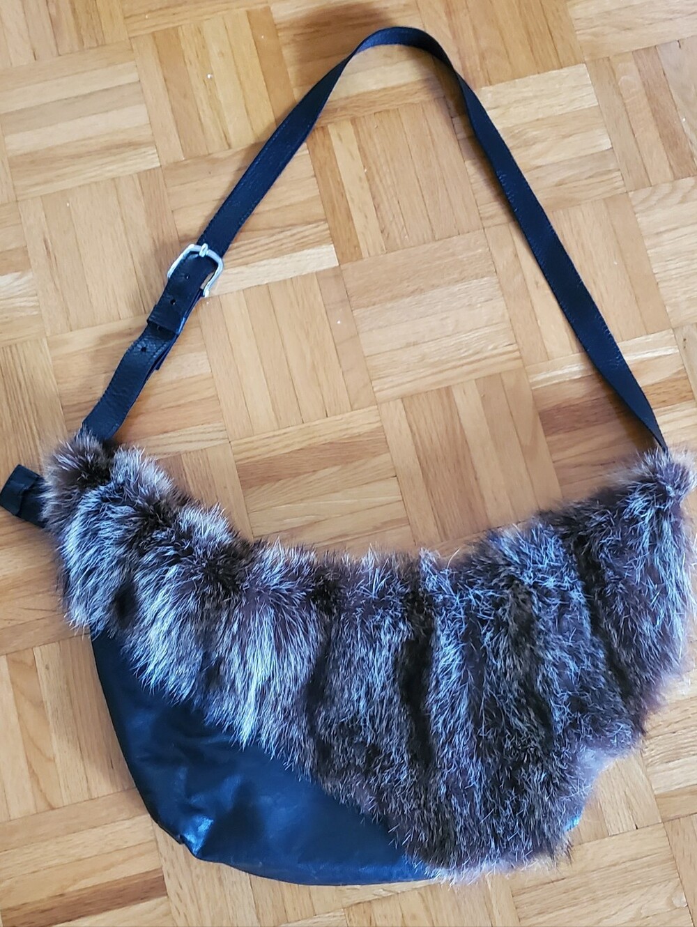 Bilodeau Fur & Leather Shoulder Crossbody Sling Bag